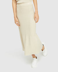 ESTELLE KNITTED LUREX SKIRT