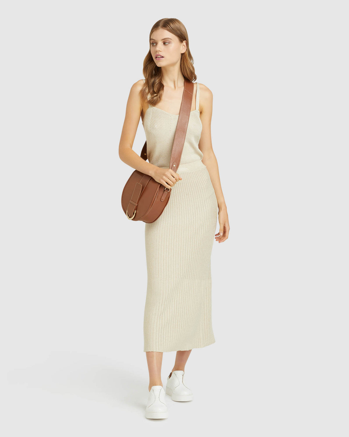 ESTELLE KNITTED LUREX SKIRT