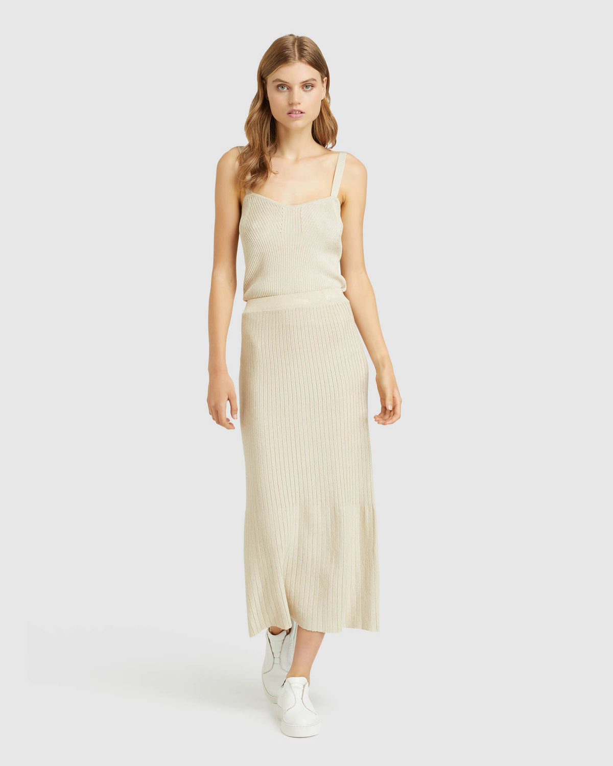 ESTELLE KNITTED LUREX SKIRT