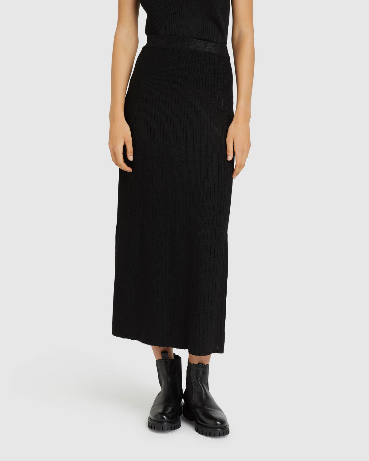 ESTELLE KNITTED LUREX SKIRT