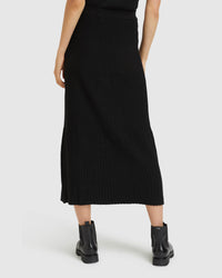 ESTELLE KNITTED LUREX SKIRT