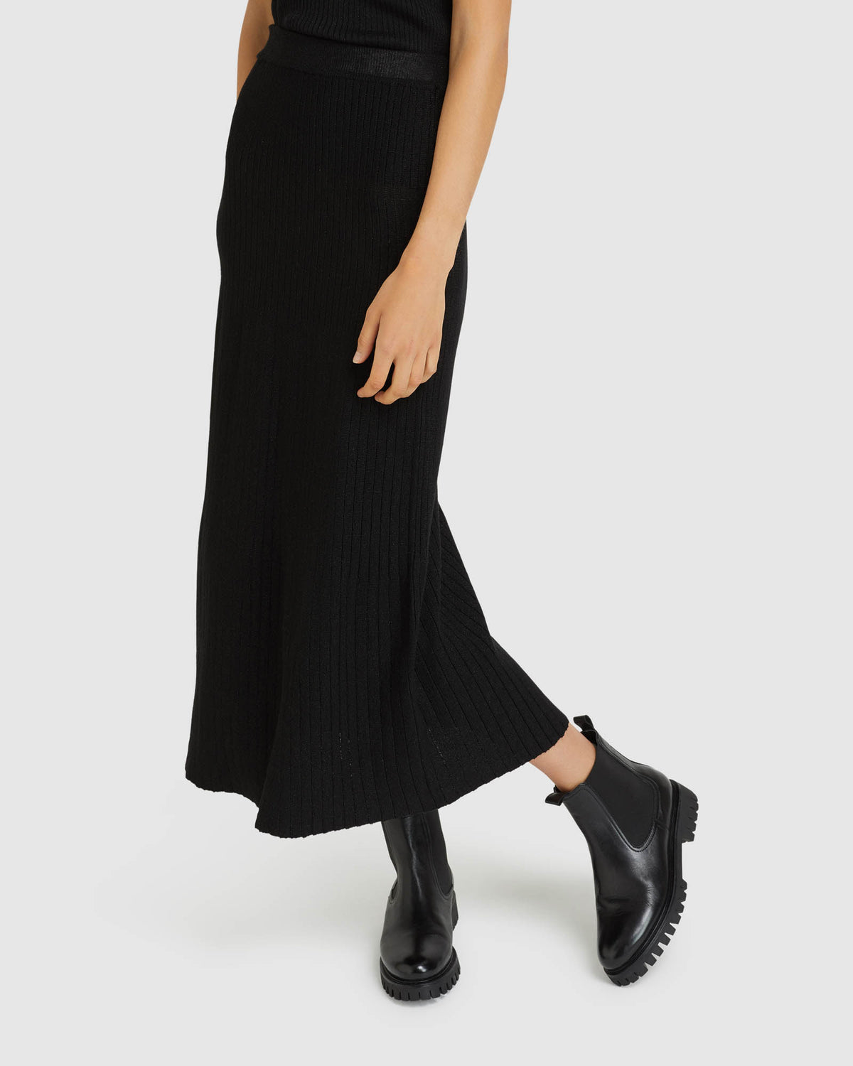 ESTELLE KNITTED LUREX SKIRT
