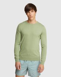 CREW NECK COTTON CASHMERE PULLOVER