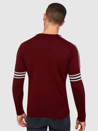 PERCY CREW NECK KNIT RED
