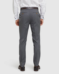 BYRON ITALIAN WOOL STRIPED TROUSERS GREY STRIPE