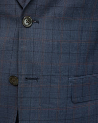 BYRON WOOL STRETCH CHECKED JACKET