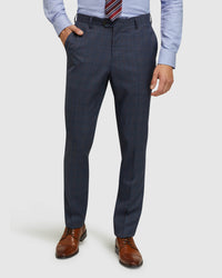 BYRON WOOL STRETCH CHECKED TROUSERS