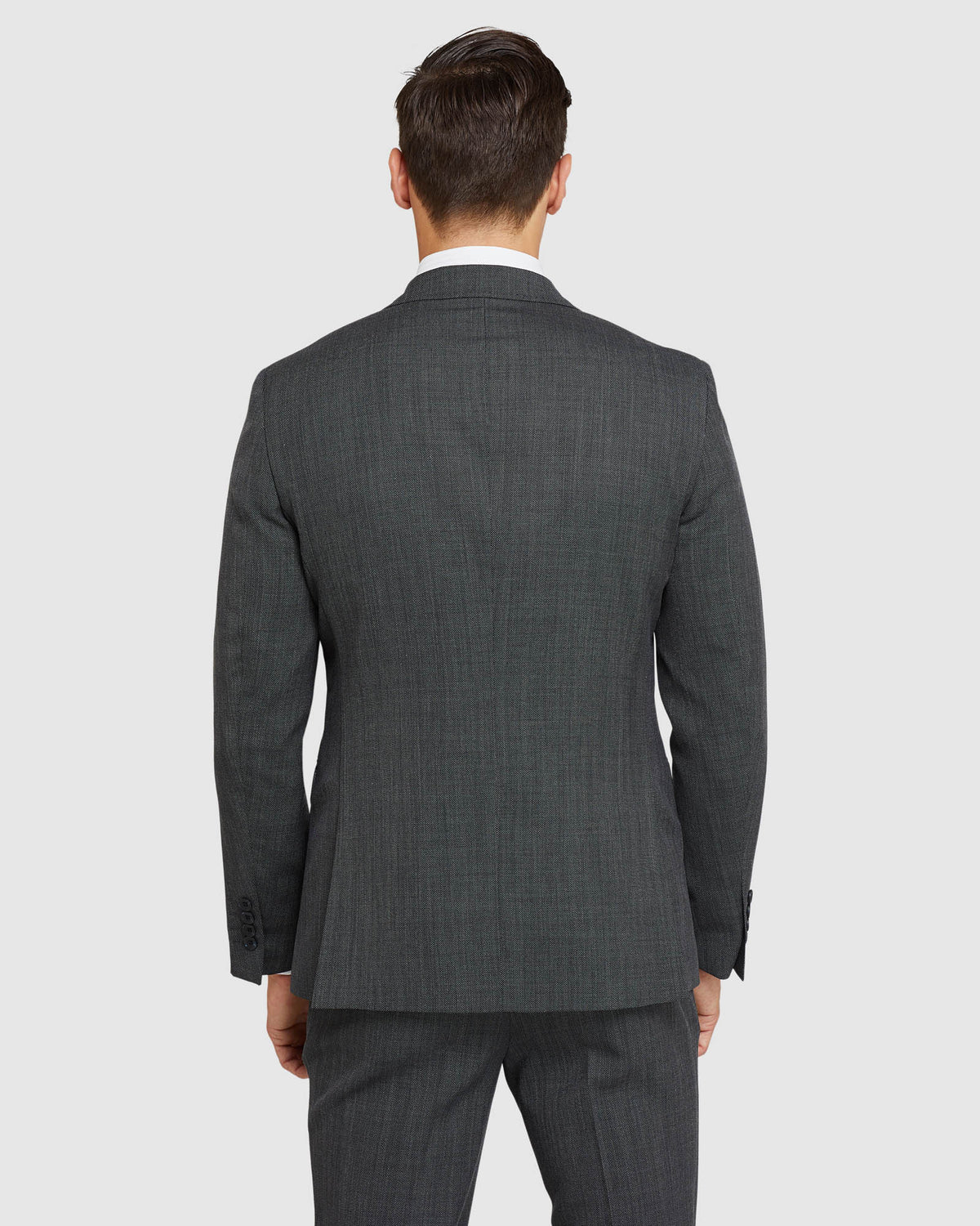 BYRON WOOL STRETCH SUIT JACKET CHARCOAL