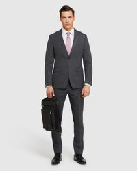 BYRON WOOL STRETCH SUIT JACKET CHARCOAL