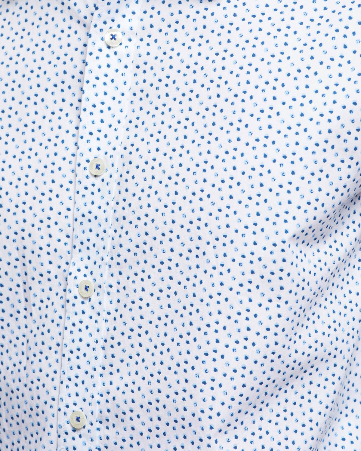 KENTON PRINTED SHIRT WHITE/BLUE