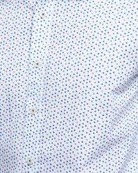 KENTON PRINTED SHIRT WHITE/BLUE