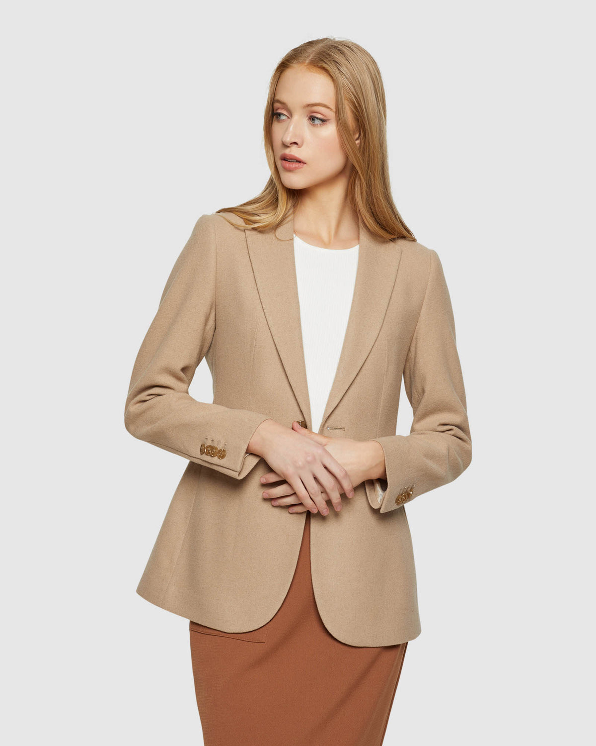Reiss Iria Double Breasted Wool Blend Suit Blazer | REISS USA