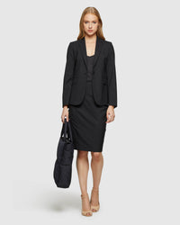 MONROE WOOL STRETCH SUIT SKIRT WOMENS SUITS JKTS COATS