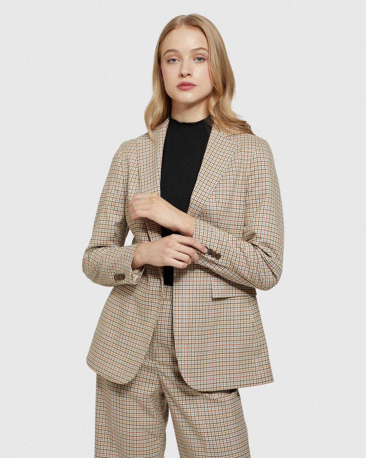 Lola Stretch Eco Checked Blazer – Oxford Shop