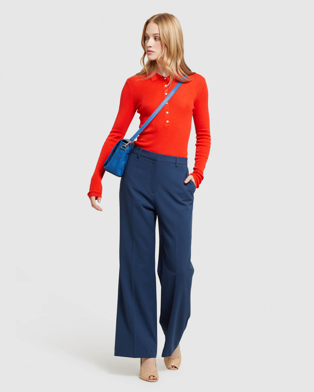 Wide Leg Flared Check Trousers  Check  Boden UK