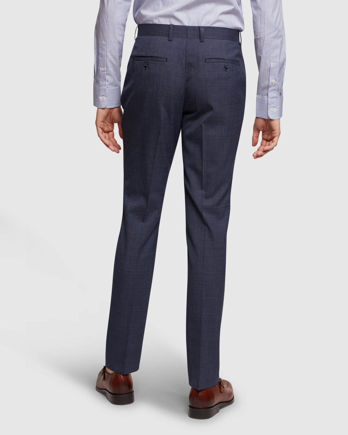 HOPKINS WOOL STRETCH CHECK TROUSERS MENS SUITS
