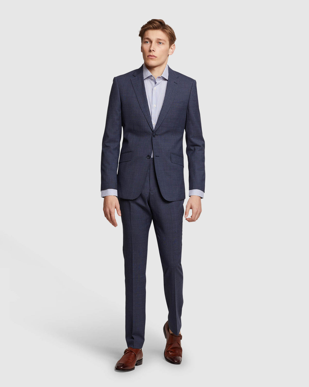 HOPKINS WOOL STRETCH CHECK TROUSERS MENS SUITS