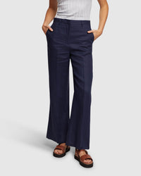 LAUREN LINEN WIDE LEG PANTS WOMENS PANTS