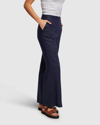 LAUREN LINEN WIDE LEG PANTS WOMENS PANTS