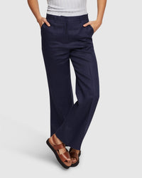 LAUREN LINEN WIDE LEG PANTS WOMENS PANTS