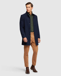 DUNBAR CHECKED WOOL RICH OVERCOAT MENS JACKETS AND COATS