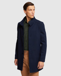 DUNBAR CHECKED WOOL RICH OVERCOAT MENS JACKETS AND COATS