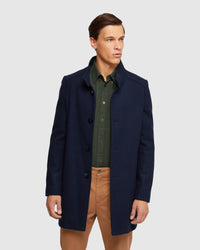 DUNBAR CHECKED WOOL RICH OVERCOAT MENS JACKETS AND COATS