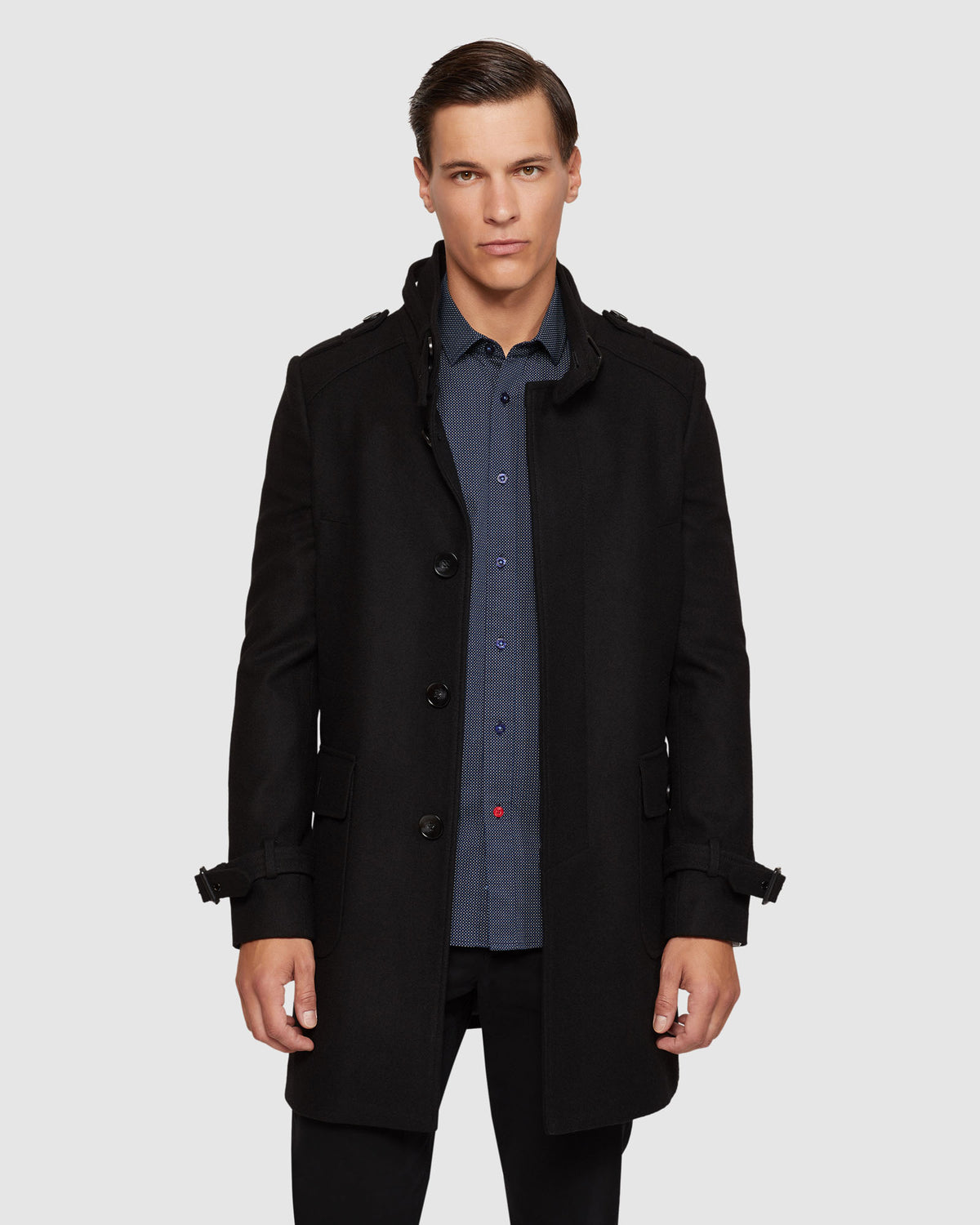 ROGER WOOL RICH OVERCOAT MENS JACKETS AND COATS
