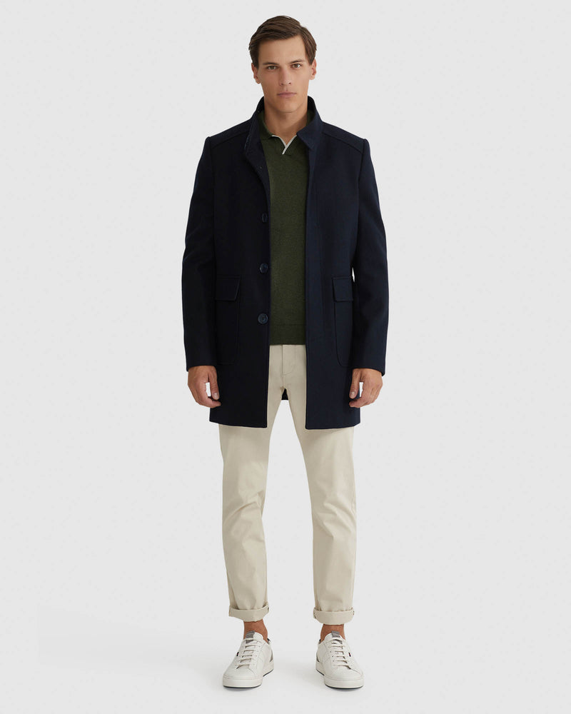 WILSON WOOL RICH TWILL OVERCOAT MENS JACKETS AND COATS