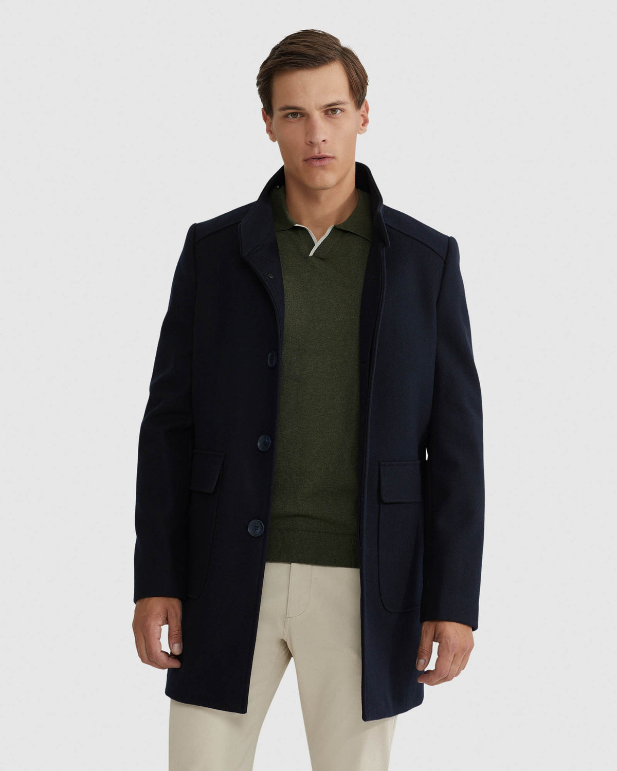 WILSON WOOL RICH TWILL OVERCOAT MENS JACKETS AND COATS