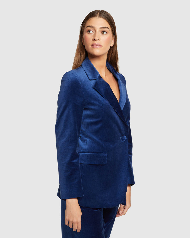 RAFFI VELVET JACKET WOMENS SUITS JKTS COATS