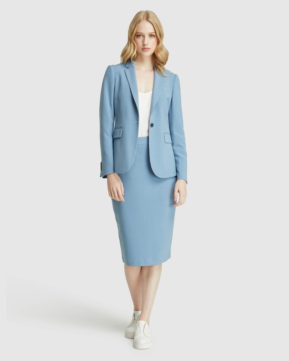 PEGGY ECO SUIT SKIRT BLUE