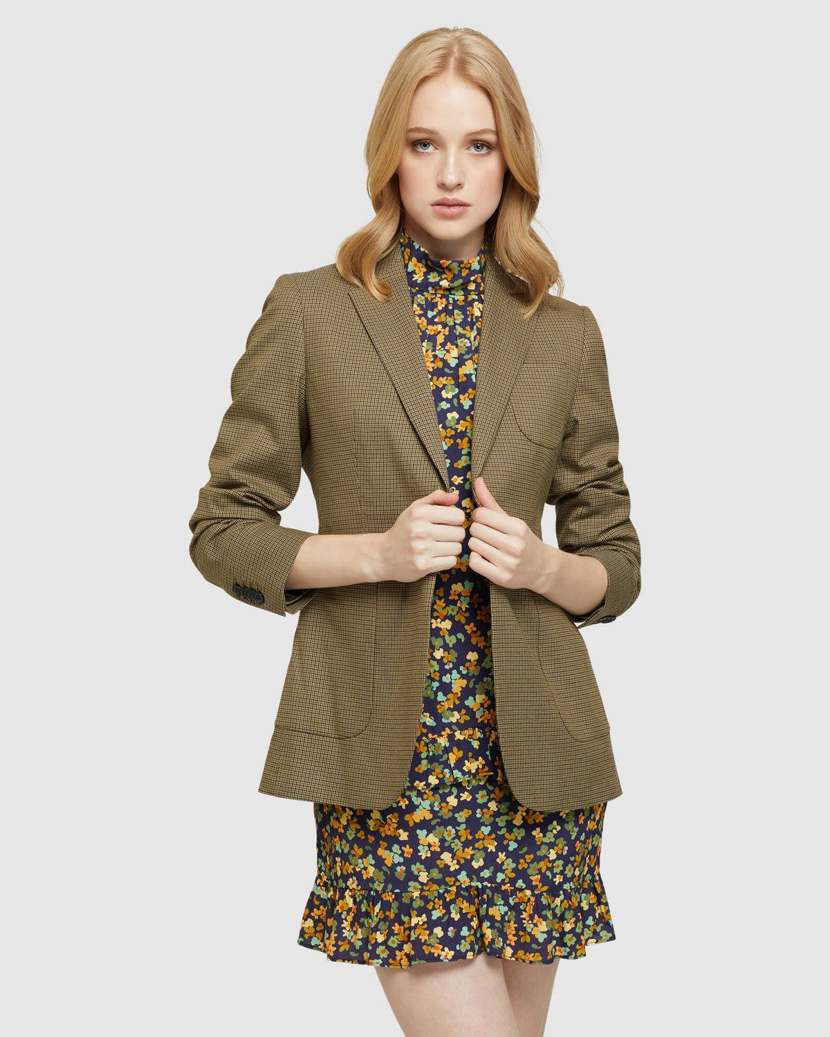 PETRA PATCH POCKET ECO CHECK BLAZER