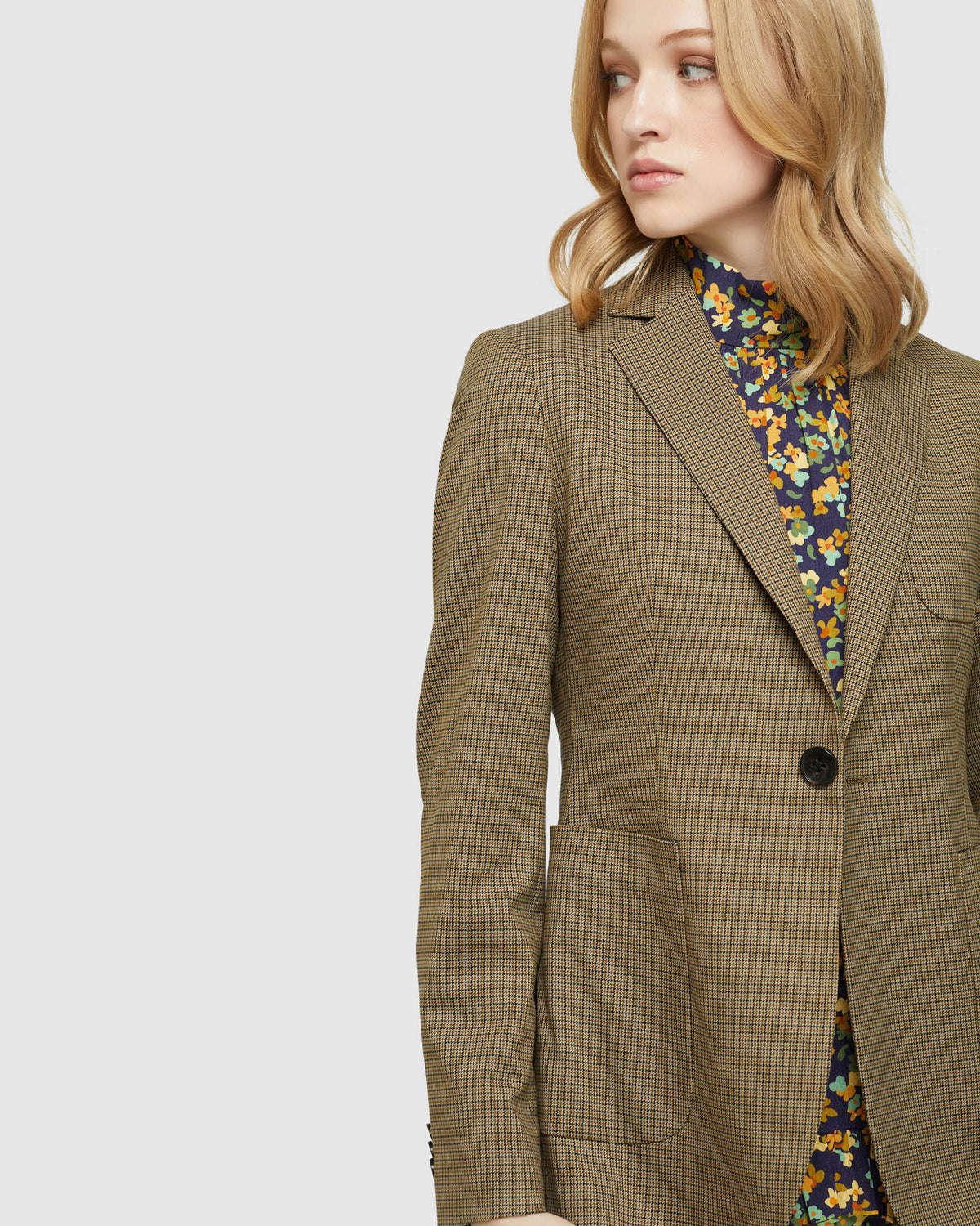 PETRA PATCH POCKET ECO CHECK BLAZER