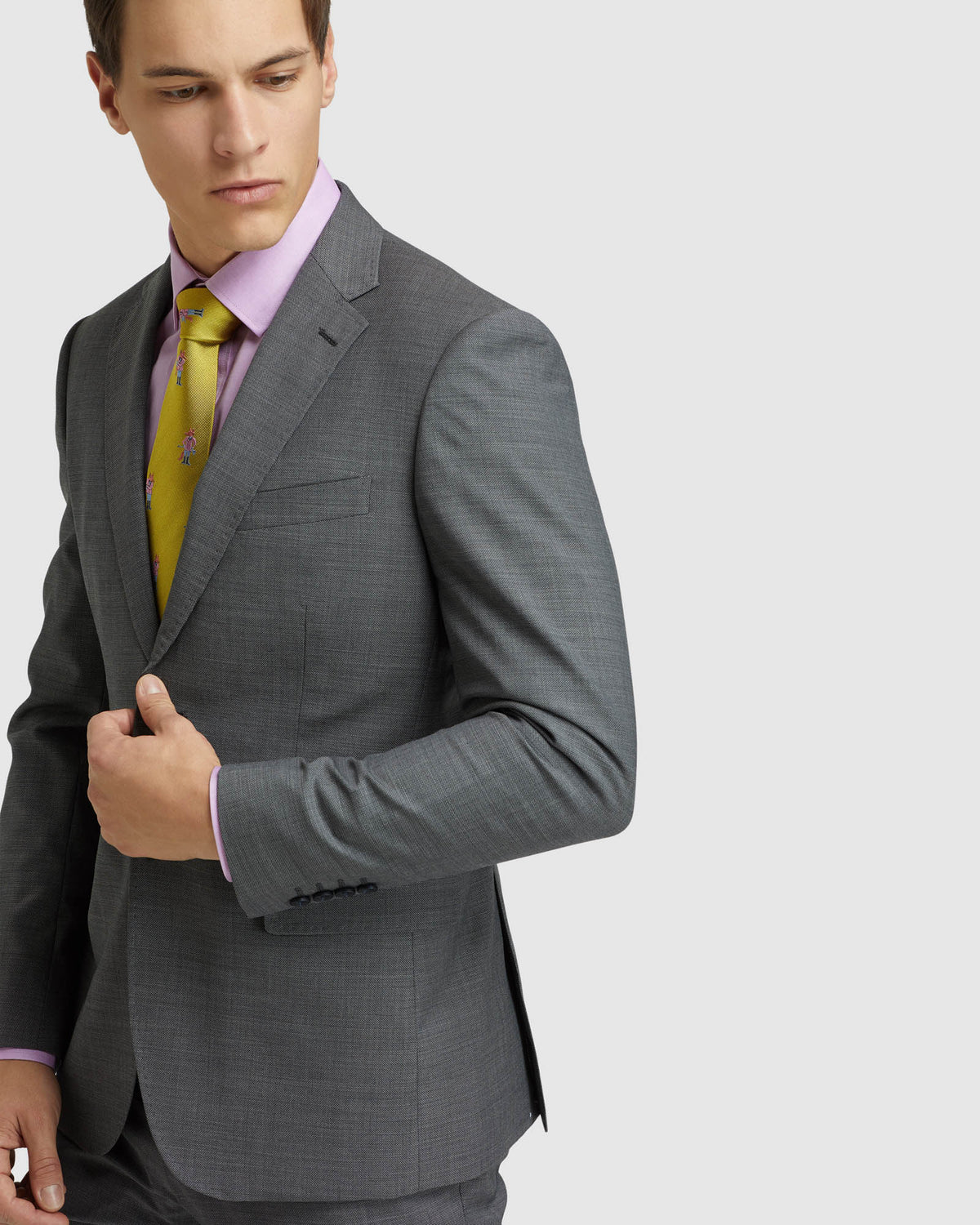 BYRON WOOL SUIT JACKET CHARCOAL