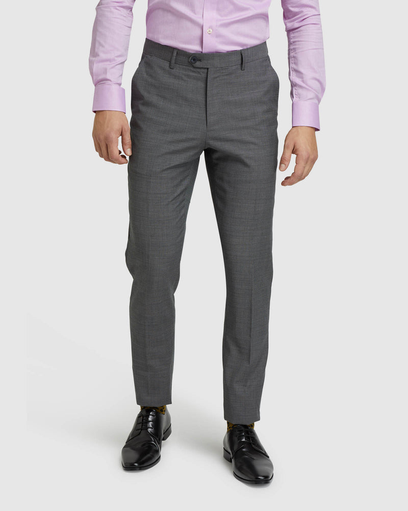 BYRON WOOL SUIT TROUSERS CHARCOAL