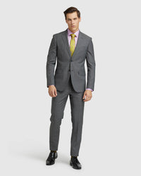 BYRON WOOL SUIT TROUSERS CHARCOAL
