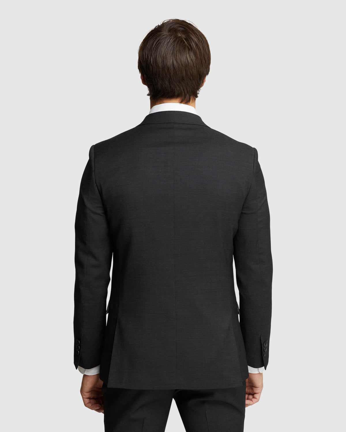 N.HOPKINS WOOL SUIT JACKET CHARCOAL
