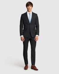 N.HOPKINS WOOL SUIT JACKET CHARCOAL