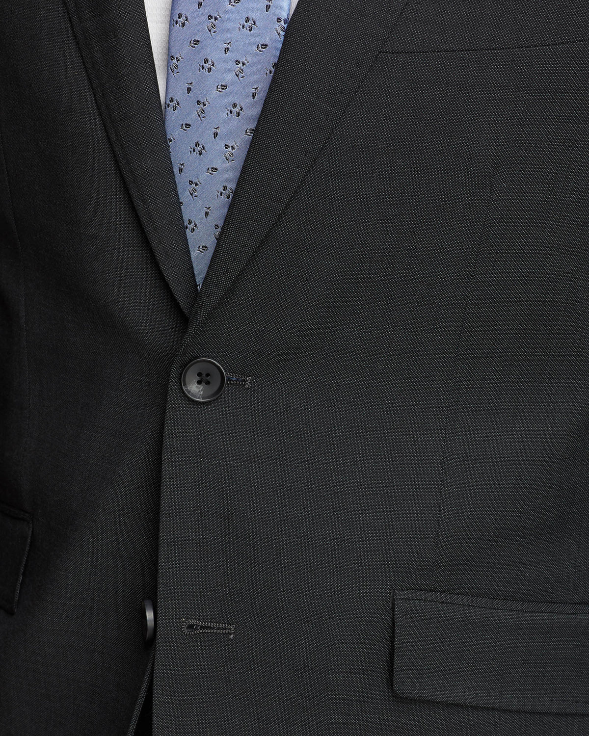 N.HOPKINS WOOL SUIT JACKET CHARCOAL