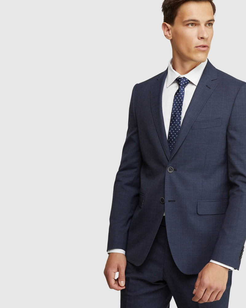 AUDEN WOOL STRETCH CHECK SUIT JKT MENS SUITS