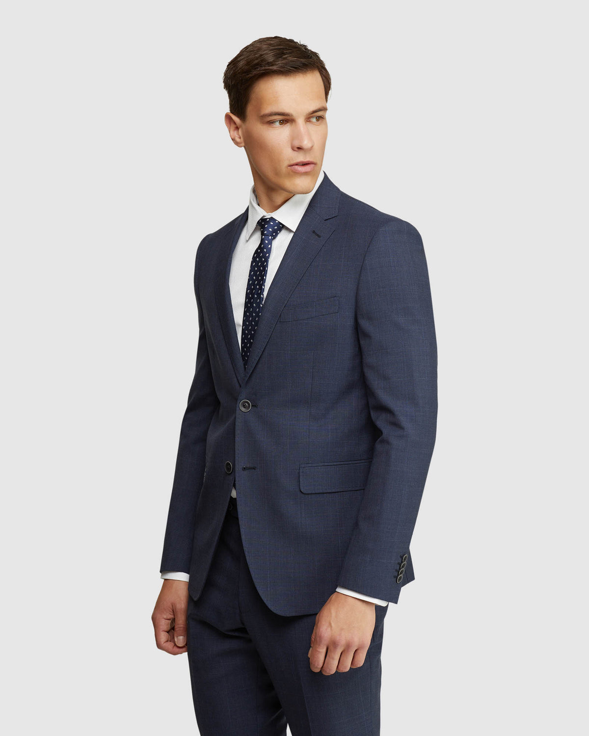 AUDEN WOOL STRETCH CHECK SUIT JKT MENS SUITS