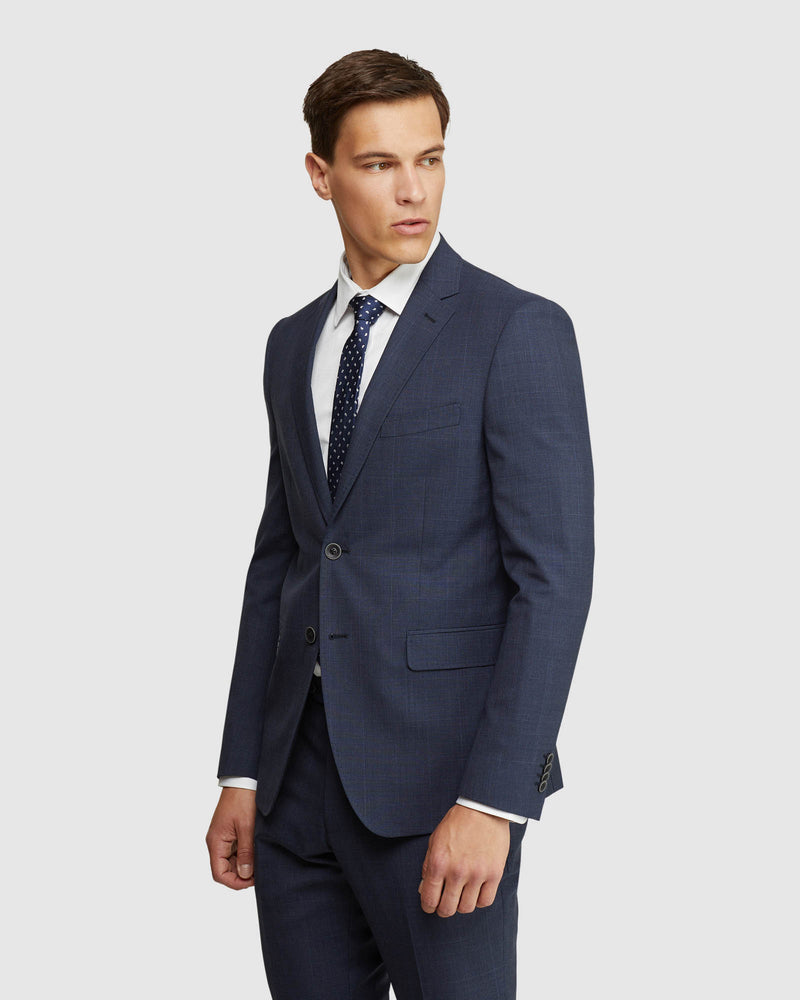 AUDEN WOOL STRETCH CHECK SUIT JKT MENS SUITS
