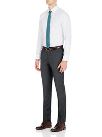 T27 WOOL SUIT TROUSERS CHARCOAL