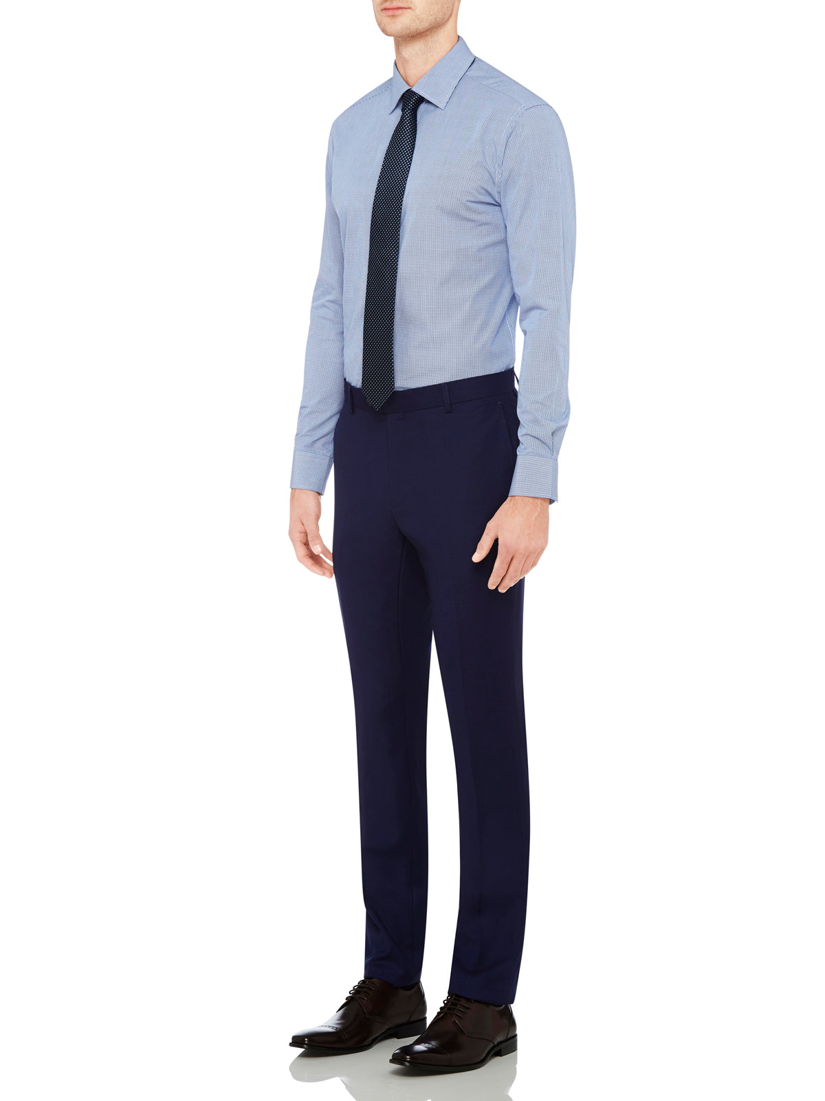 MARLOWE WOOL SUIT TROUSERS BLUE