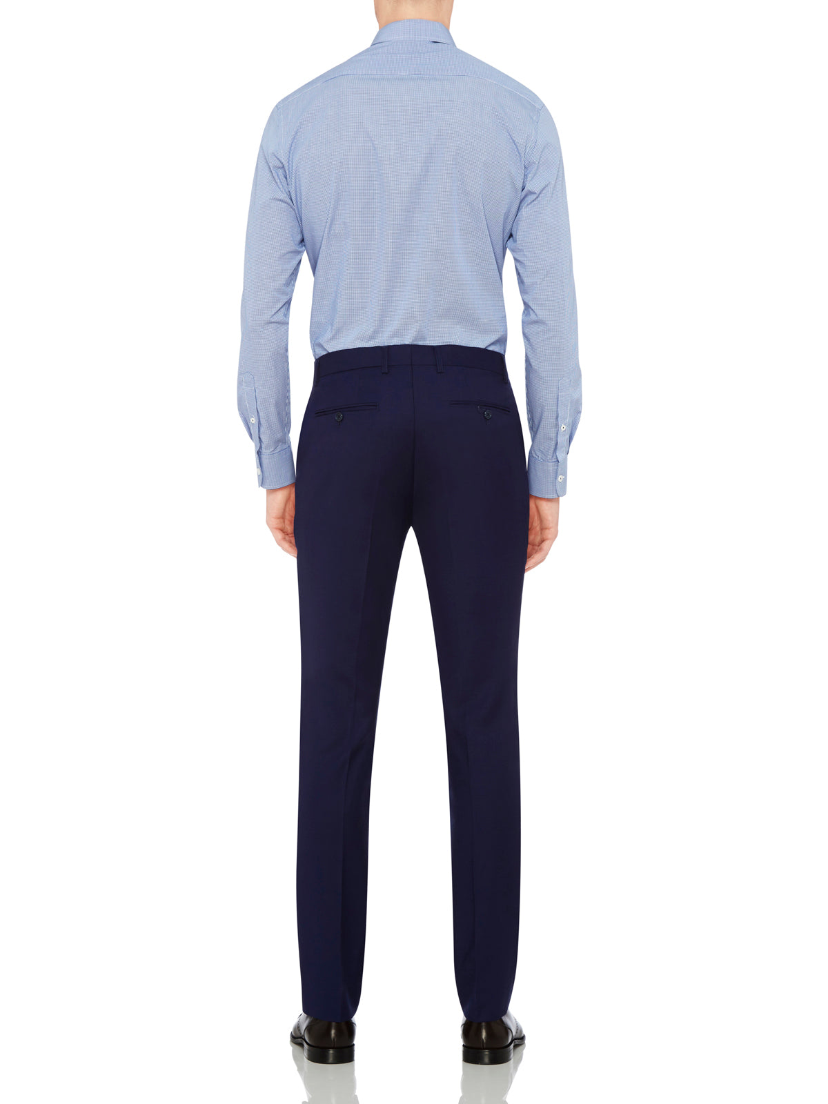 MARLOWE WOOL SUIT TROUSERS BLUE