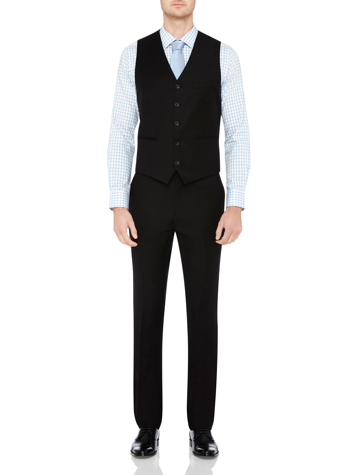 MARLOWE WOOL SUIT TROUSERS BLUE