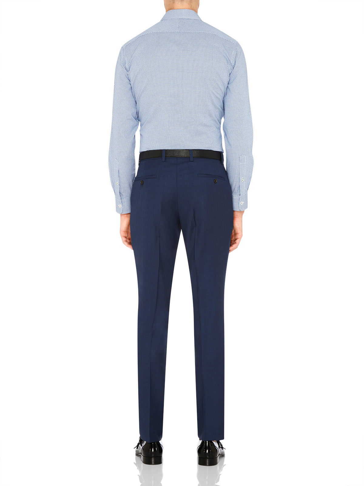 HOPKINS WOOL SUIT TROUS GUNMETAL