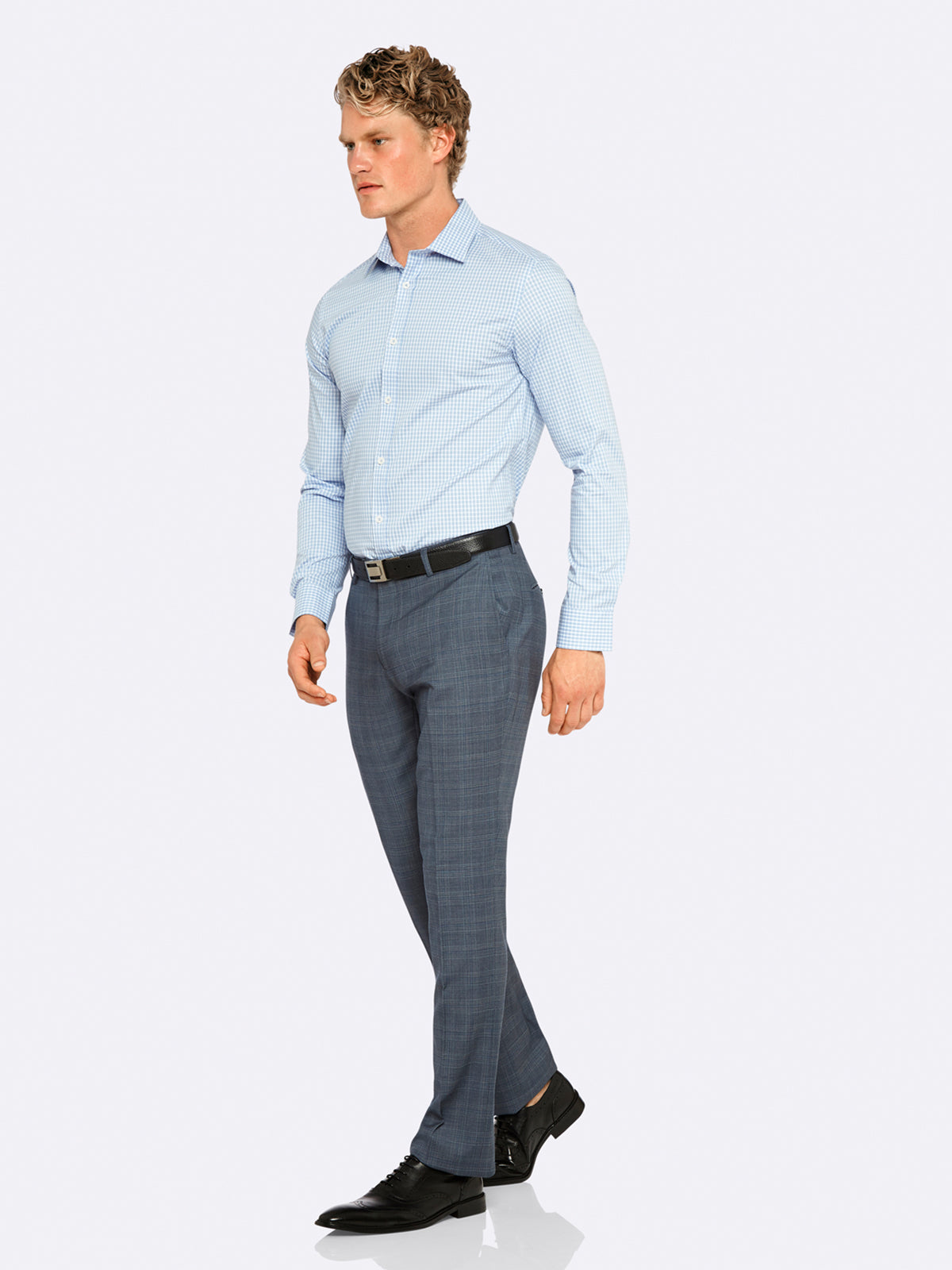 MARLOWE WOOL SUIT TROUSERS BLU