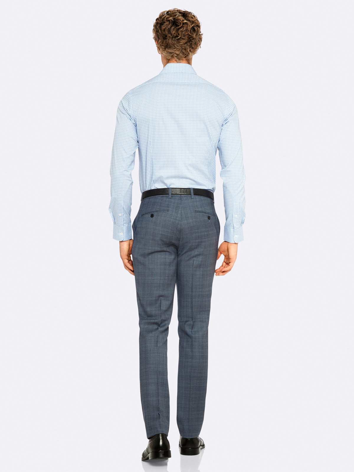 MARLOWE WOOL SUIT TROUSERS BLU